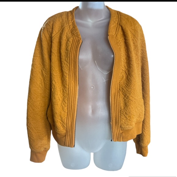 Saturday Sunday mustard yellow quilted jacket by Anthropologie size small - Picture 1 of 13